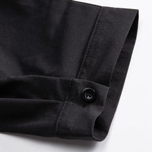 Load image into Gallery viewer, Button-down Loose Casual Black Shirt