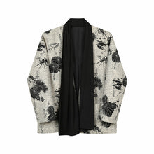 Load image into Gallery viewer, Scarf Ink-print Collarless Jacket
