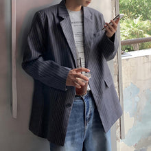 Load image into Gallery viewer, Striped Lapel Collar Blazer