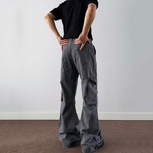 Load image into Gallery viewer, American Vintage Flared Multi-pocket Overalls