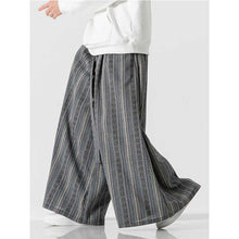 Load image into Gallery viewer, Loose Culottes Harem Stripe Casual Pants