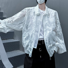 Load image into Gallery viewer, Patterned Double Neckline Shoulder Padded Jacket