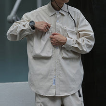 Load image into Gallery viewer, Japanese Loose Big Pocket Shirt