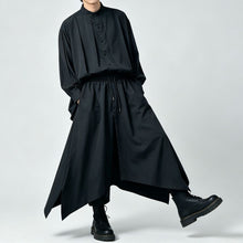Load image into Gallery viewer, Japanese Lyocell Draped Loose Stand Collar Shirt Pants Two-piece Set
