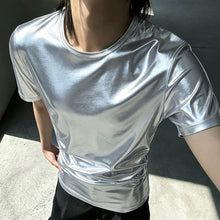 Load image into Gallery viewer, Shiny Liquid Metal Stage Performance T-shirt