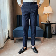 Load image into Gallery viewer, Striped Casual Naples Slim-fit Trousers