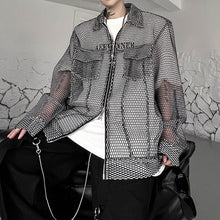 Load image into Gallery viewer, Cutout Mesh Casual Double Zip Jacket
