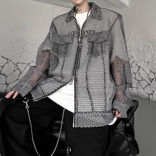 Load image into Gallery viewer, Cutout Mesh Casual Double Zip Jacket