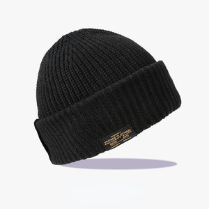 Retro Black Warm Knitted Hat