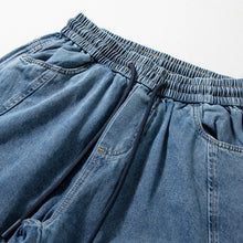 Load image into Gallery viewer, Retro Drawstring Casual Loose Curved Wide-leg Jeans
