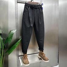 Load image into Gallery viewer, Autumn and Winter Thick Straight Harem Pants