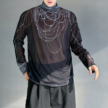 Load image into Gallery viewer, Loose Bead Print Slim Fit Long Sleeve Shirt