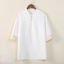 Load image into Gallery viewer, Loose Cotton And Linen Short Sleeves