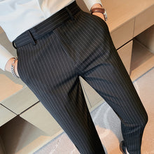 Load image into Gallery viewer, Striped Casual Naples Slim-fit Trousers