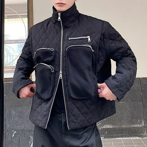 Stand Collar Three-dimensional Multi-pocket Jacket