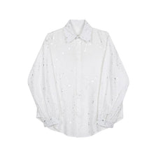Load image into Gallery viewer, Shiny Chiffon Thin Long Sleeve Shirt