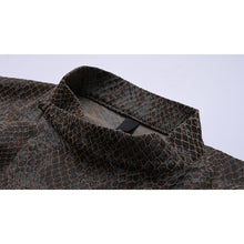 Load image into Gallery viewer, Retro Python Pattern Button-Down Jacquard Zen Shirt