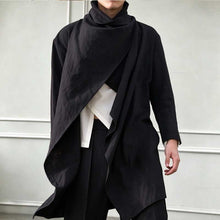 Load image into Gallery viewer, Vintage Linen Mid-Length Stand Collar Trench Coat