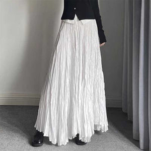Irregular A-line Pleated Skirt