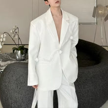 Load image into Gallery viewer, French Rose-ribbon Suit Jacket Straight-leg Casual Trousers Two-piece Set