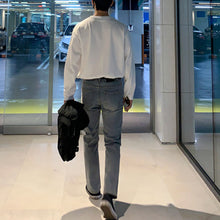 Load image into Gallery viewer, Loose Solid Color Cotton Round Neck T-shirt