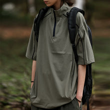 Load image into Gallery viewer, Half-zip Quick-drying Casual T-shirt