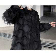 Load image into Gallery viewer, Dark Hollow Tassel Long-sleeved Thin Shirt