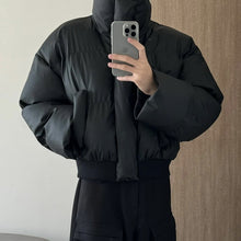 Load image into Gallery viewer, Winter Solid Stand Collar Thickened Pu Leather Cotton Jacket