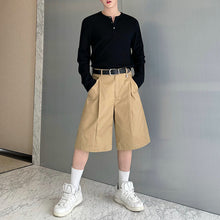 Load image into Gallery viewer, Cotton Half-open Collar Three-button Bottoming Shirt