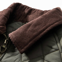 Load image into Gallery viewer, Corduroy Collar Diamond Pattern Casual Cotton Jacket