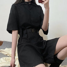Load image into Gallery viewer, Polo Collar Button Belt Playsuit
