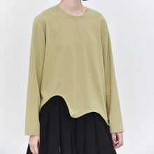 Load image into Gallery viewer, Women's Wavy Hem Casual Round Neck Shirt
