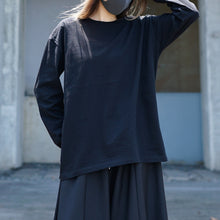 Load image into Gallery viewer, Pure Black Versatile Loose Long Sleeves