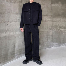 Load image into Gallery viewer, Collarless Suit Jacket Wide-leg Trousers Two-piece Suit