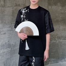 Load image into Gallery viewer, Embroidered Crew Neck Loose Short Sleeve T-shirt