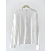 Load image into Gallery viewer, Women's Side Drawstring Hanging Tie Adjustable Loose Long Sleeve T-Shirt