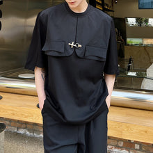 Load image into Gallery viewer, Round Neck Fake Two Piece Casual T-shirt