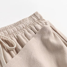Load image into Gallery viewer, Linen Vintage Tie Wide Leg Straight Pants