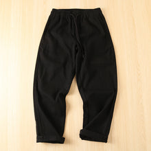 Load image into Gallery viewer, Thick Brushed Cotton Loose Straight Pants