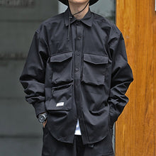 Load image into Gallery viewer, Japanese Loose Multi-pocket Shirt