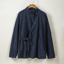Load image into Gallery viewer, High Collar Curved Neck Long Sleeve Hanfu Cardigan