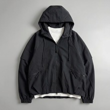 Load image into Gallery viewer, Loose-fit Cropped Hooded Jacket with 3D Tailoring