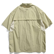 Load image into Gallery viewer, Japanese Retro Multi-pocket Patchwork Loose T-shirt