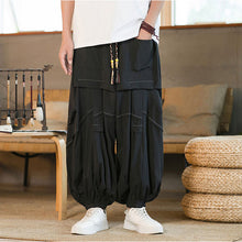 Load image into Gallery viewer, Loose Mid-rise Casual Strappy Harem Wide-leg Pants