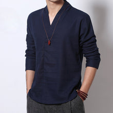 Load image into Gallery viewer, Vintage Cotton and Linen Long-sleeved Shirt