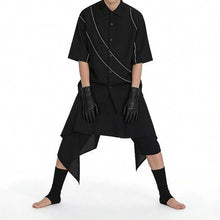 Load image into Gallery viewer, Faux Two-Piece Asymmetrical Wide-Leg Shorts