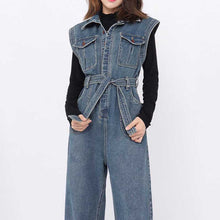 Load image into Gallery viewer, Vintage Sleeveless Cargo Jumpsuit
