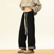 Load image into Gallery viewer, American Style Rolled Hem Corduroy Straight Casual Pants