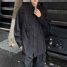 Load image into Gallery viewer, Dark Night Flower Long Sleeve Vintage Shirt