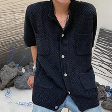 Load image into Gallery viewer, Breathable Button Knit Short Sleeve Shirt